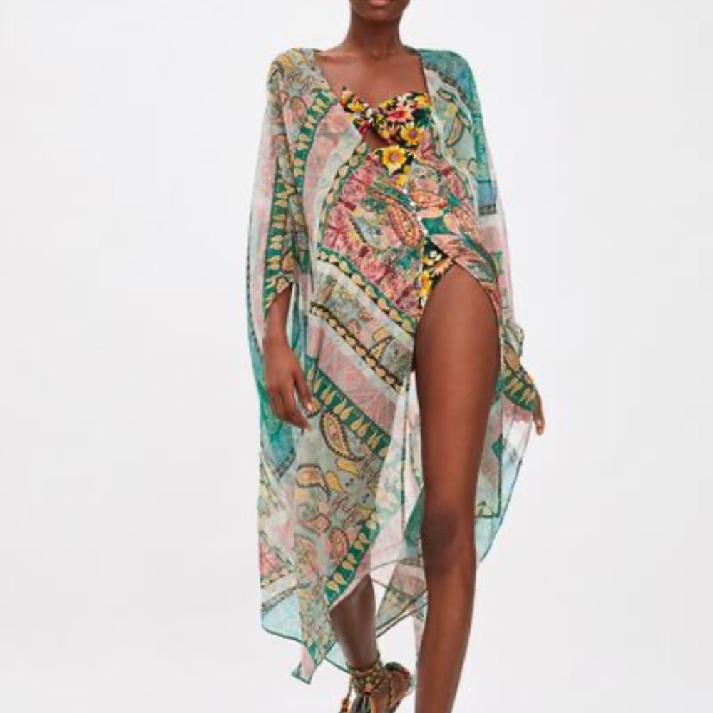Zara printed kimono medium